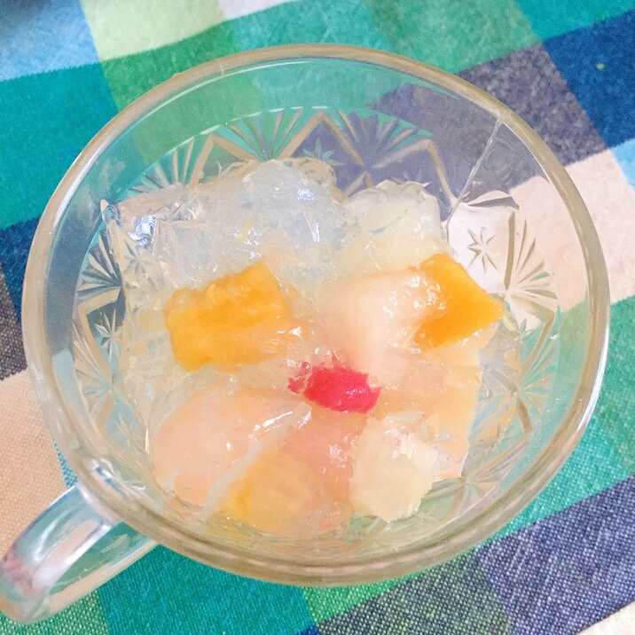 フルーツ缶詰めのゼリー☆